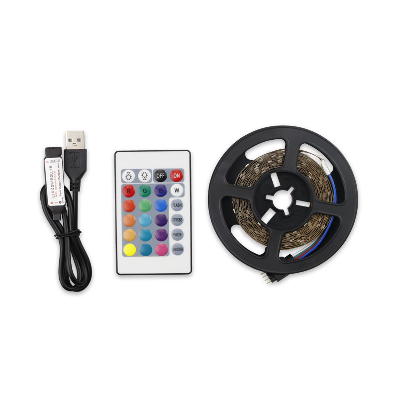 RGB LED traka s daljinskim upravljačem, 16 boja, vodootporna, USB neon dekorativna fleksibilna traka