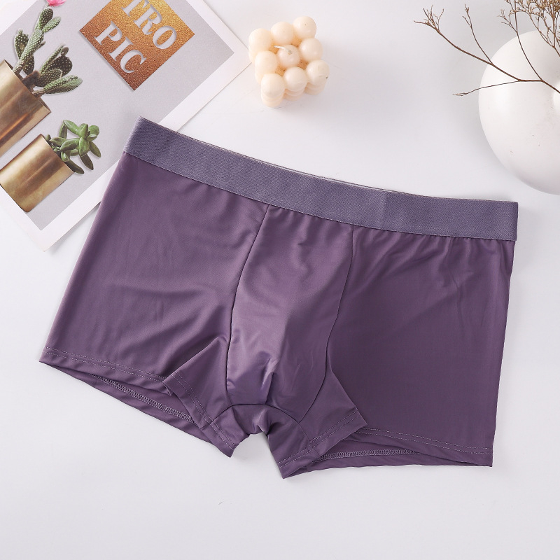 Muške bokserice Ice Silk s grafenskom antibakterijskom zaštitom, srednje visoki struk, lagane i prozračne