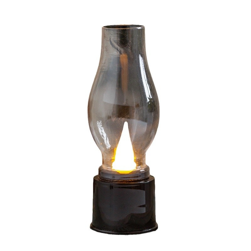 Mini retro kerosenska lampa – dekorativna noćna svjetiljka za stol i noćni ormarić, vintage stil