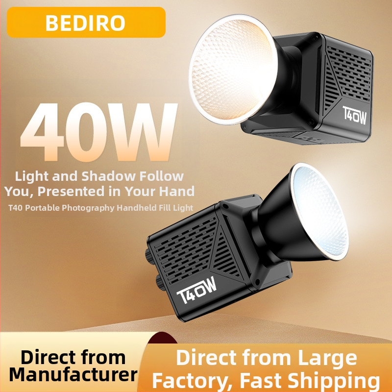 Beidi T40 40W COB svetlo na fotografiu s nastaviteľnou farebnou teplotou 2700K–6500K, pre profesionálne živé vysielanie a portrétové video