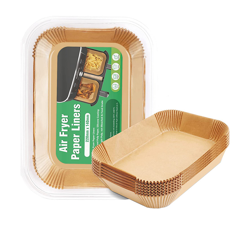 Pravokutni papir za fritu zraka, veliki, debeli 20 cm, papir za pečenje s premazom od silikona, prehrambene kvalitete, neprijanjajući