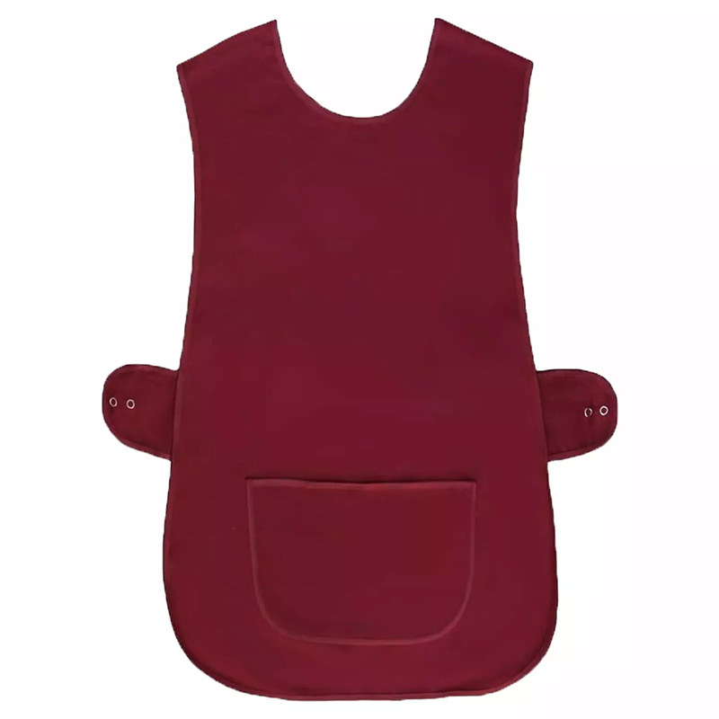Pregača bez rukava od poliestera, stil veste, za kućnu kuhinju, skriveni gumbi, moderan minimalistički dizajn, jedna veličina, boje: crvena, plava, crna, siva, prilagodba logotipa