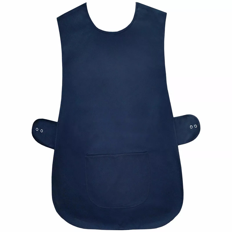 Pregača bez rukava od poliestera, stil veste, za kućnu kuhinju, skriveni gumbi, moderan minimalistički dizajn, jedna veličina, boje: crvena, plava, crna, siva, prilagodba logotipa