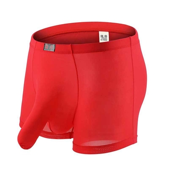 Muške boxerice od ice silk, prozračne, jednobojne, srednji pojas