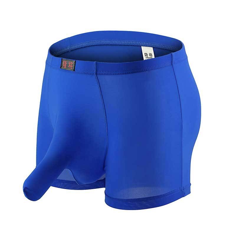 Muške boxerice od ice silk, prozračne, jednobojne, srednji pojas