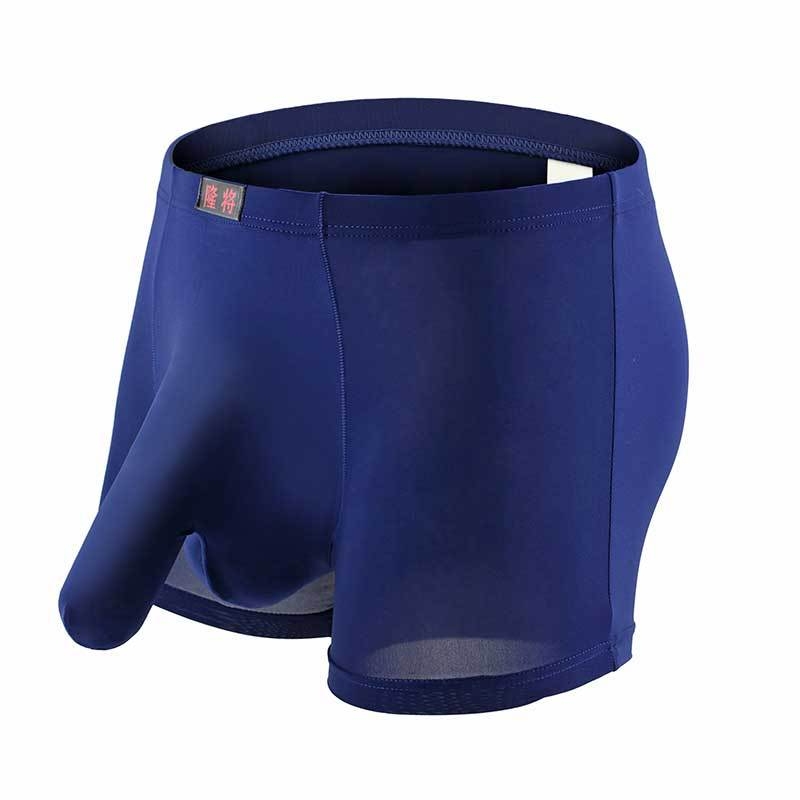 Muške boxerice od ice silk, prozračne, jednobojne, srednji pojas