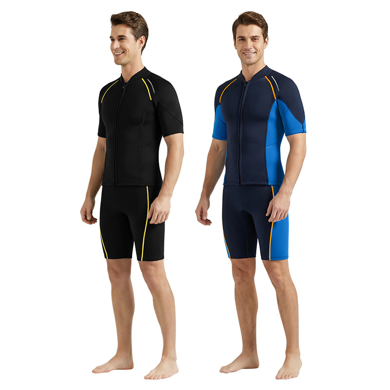 1,5 mm dvodijelni neopren za vodene sportove – gornji dio s kratkim rukavima i kratke hlače, topao neopren za ronjenje, snorkeling i surfanje