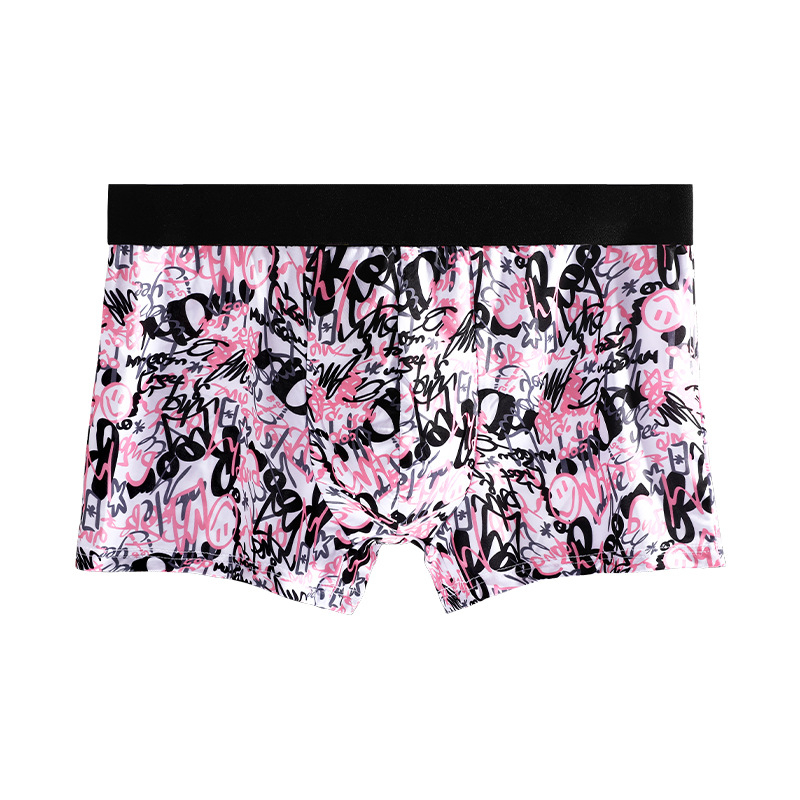 Muške boxerice od Ice Silk, antibakterijske, lagane i prozračne, s anime otiskom, ljetno donje rublje, srednji porast struka