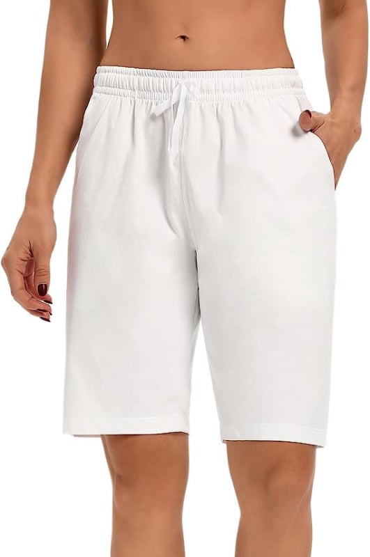 Дамски спортни къси панталони за пролетта и лятото с висока талия и джобове за бягане и тренировки
