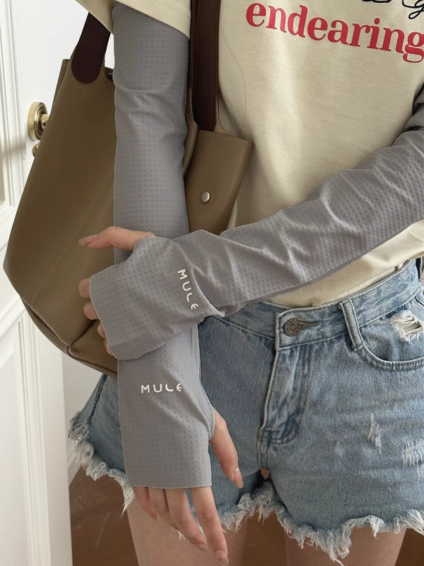 Unisex rukave za zaštitu od sunca Ice Silk – uzorak slova, prozračne UV zaštite, za ljeto, biciklizam i vožnju
