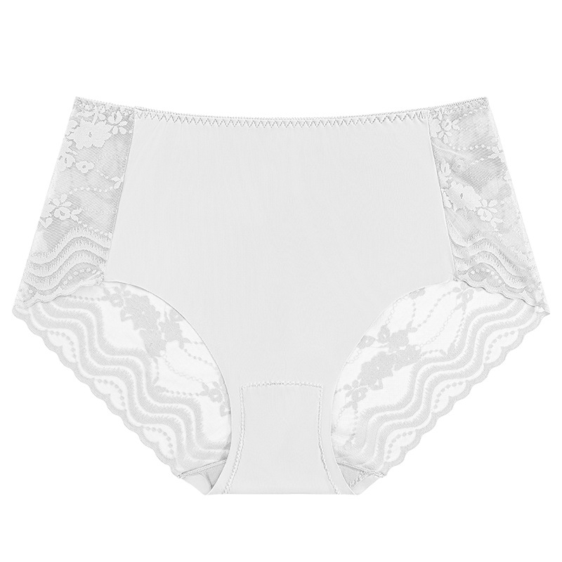 Visokog struka, plus veličina, bezšivne ženske gaćice od Ice Silk, seksi, lagane, prozračne, čipkaste, s pamukovom podstavom u preponama