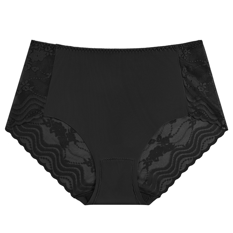 Visokog struka, plus veličina, bezšivne ženske gaćice od Ice Silk, seksi, lagane, prozračne, čipkaste, s pamukovom podstavom u preponama