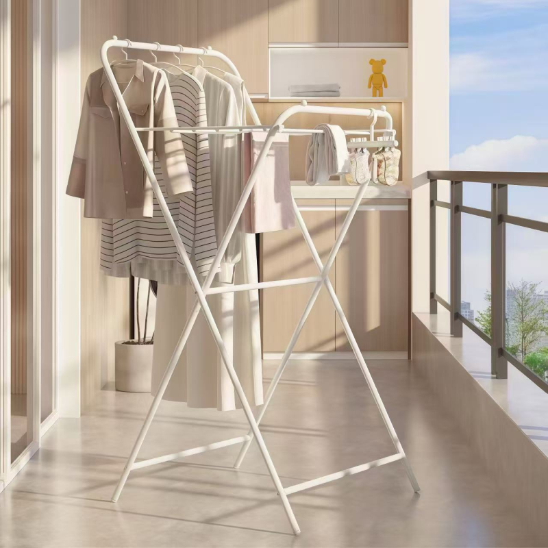 Slobodno stojeći sušilac za odjeću, sklopivi, za kućnu upotrebu i studentski dom, modernog minimalističkog dizajna, pogodna za spavaću sobu, erker ili prozor i balkon