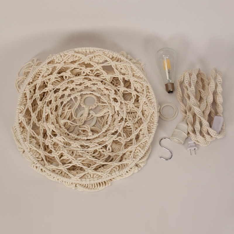 Ručni tkan boemski abažur, viseća svjetiljka za dnevni boravak i spavaću sobu, veličina 30–40 cm