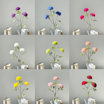 3 borova čunja, Colorful Dandelion vjenčane dekoracije, moderni zidni pozadina, kućna dekoracija, umjetni cvjetovi, vjenčane dekoracije