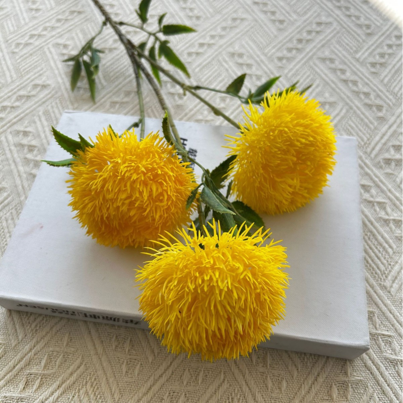 3 borova čunja, Colorful Dandelion vjenčane dekoracije, moderni zidni pozadina, kućna dekoracija, umjetni cvjetovi, vjenčane dekoracije