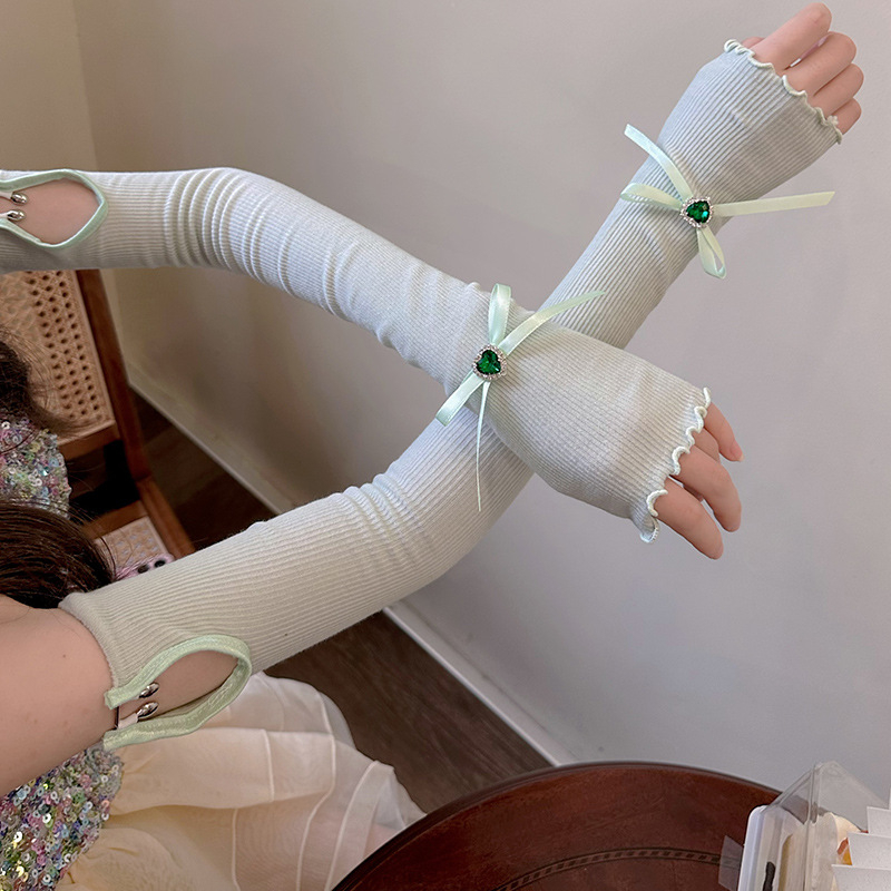 Pamukasti žakardni rukav za nadlakticu, baletno-Lolita stil, topao za jesen i zimu, jednobojna boja, za odrasle žene