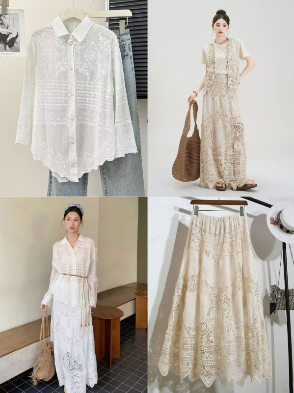 Korejskog stila bluza s prorezima i bijela suknja, casual dvodijelni set