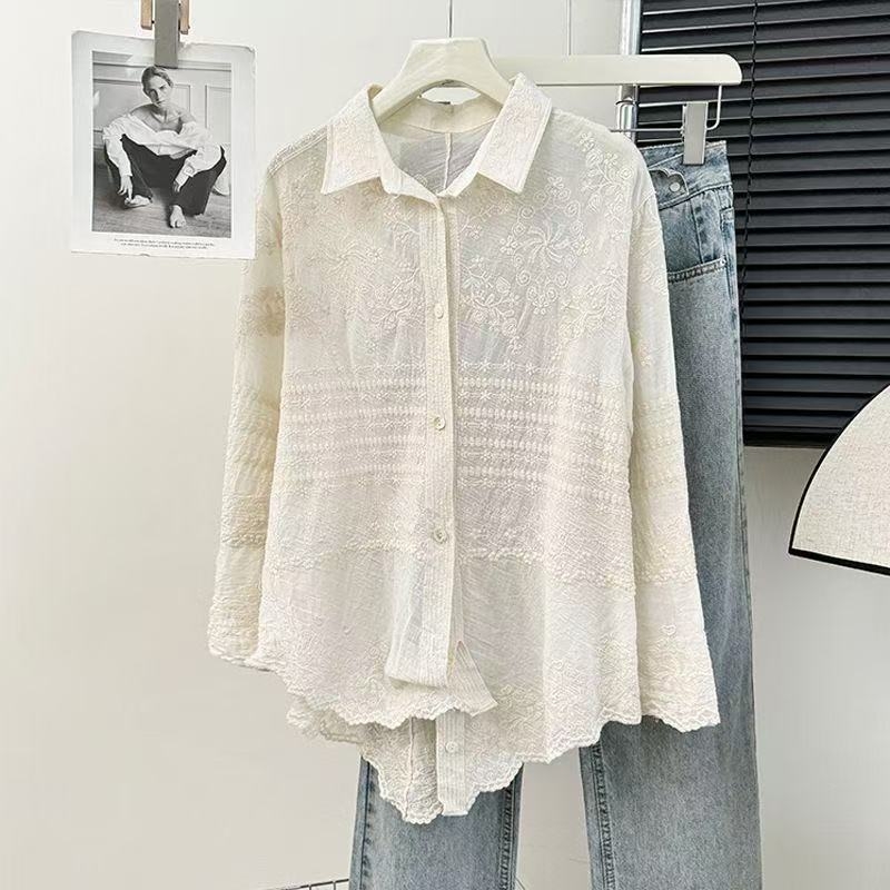 Korejskog stila bluza s prorezima i bijela suknja, casual dvodijelni set