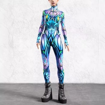 2024 Halloween novi bodysuit s 3D digitalnim otiskom za odrasle cosplay, jednodijelni kostim