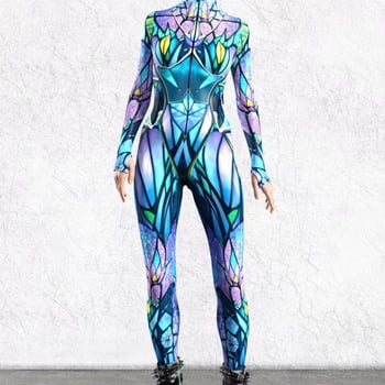 2024 Halloween novi bodysuit s 3D digitalnim otiskom za odrasle cosplay, jednodijelni kostim