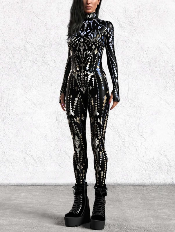 2024 Halloween novi bodysuit s 3D digitalnim otiskom za odrasle cosplay, jednodijelni kostim
