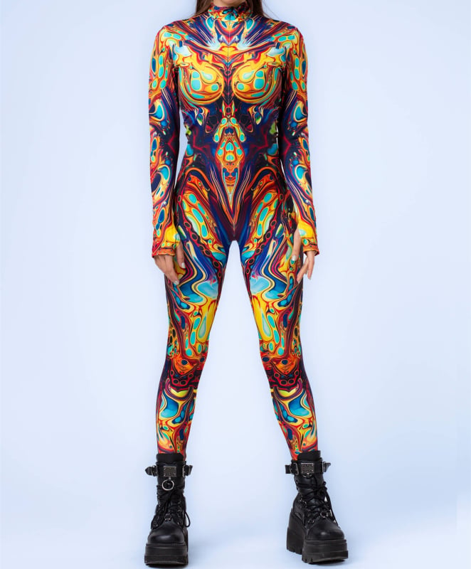 2024 Halloween novi bodysuit s 3D digitalnim otiskom za odrasle cosplay, jednodijelni kostim