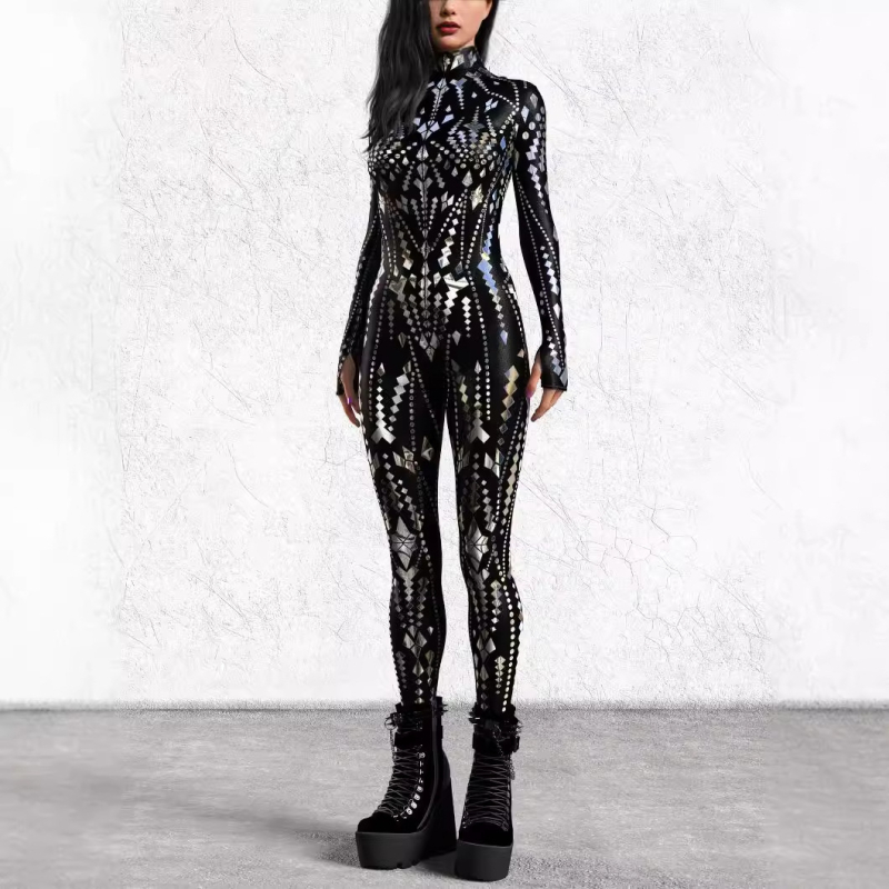 2024 Halloween novi bodysuit s 3D digitalnim otiskom za odrasle cosplay, jednodijelni kostim