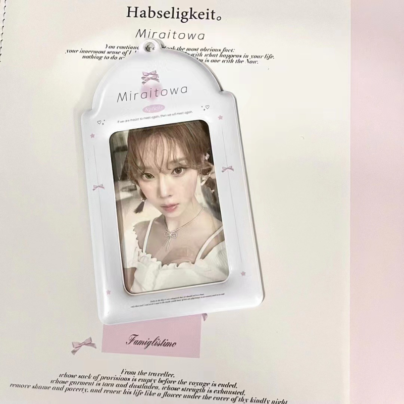 Privjesak za kartice s mašnicom, držač za 2 kartice, PVC, u jednoj boji, unisex