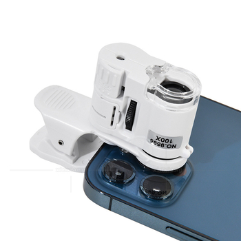 100x LED lupa, mini držač za telefon, za fotografiranje i provjeru novčanica, 80x mikroskop za nastavu