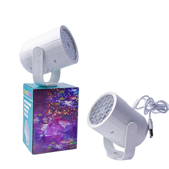 Lampă de masă RGB USB cu proiector cilindric, 16 modele de Crăciun — dinozauri și animale desenate, iluminare decorativă pentru atmosferă