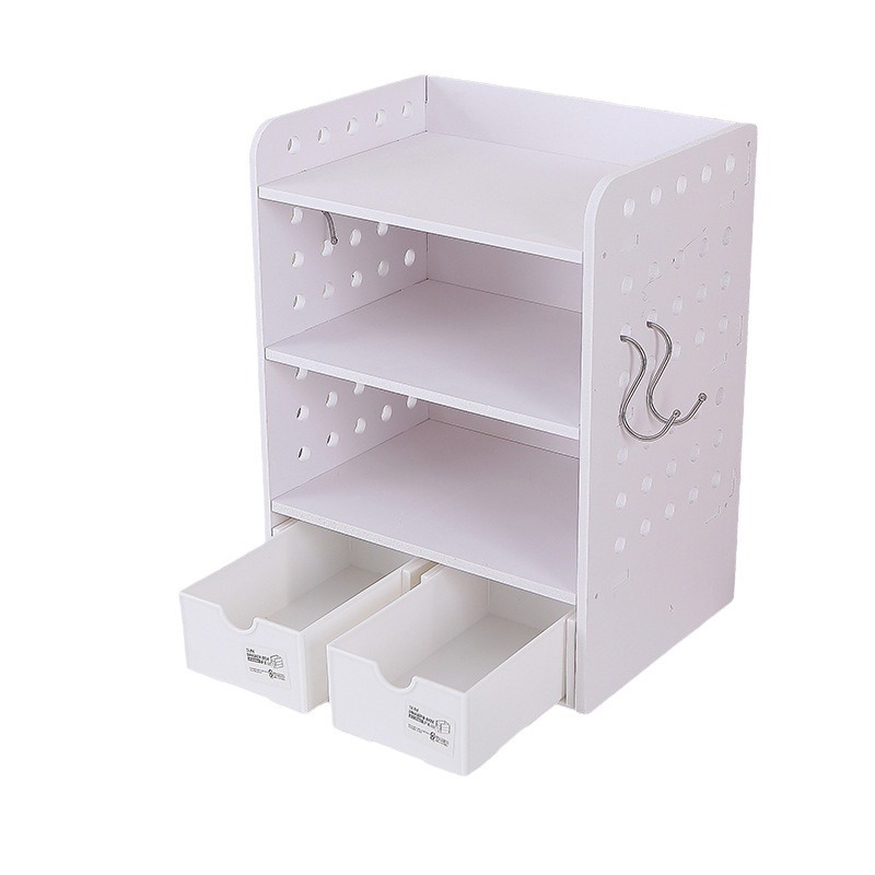 Pegboard stolni organizator s 3-slojnom policom i stalak za kartice