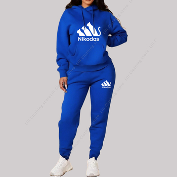 2026 jesen-zima unisex komplet s otiskom, uski kroj, casual nošenje
