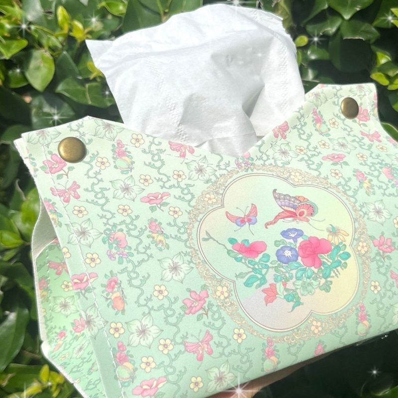 Kožna kutija za maramice s cvjetnim dizajnom, elegantan dodatak domu za dnevni boravak i spavaću sobu, vodootporna, višestruka uporaba