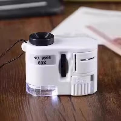 60x mini mikroskop s LED svjetlom, prenosni za nakit, jadeit, banknote i poštanske marke, identifikacija srebra