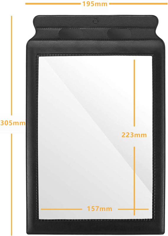 Kangneng Fsbpv305195 Ultra-tanka Fresnel lupa za starije, za čitanje A4, visoka jasnoća, povećanje 2–4×, PVC okvir, dimenzije 223×157 mm