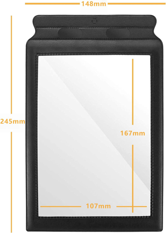 Kangneng Fsbpv305195 Ultra-tanka Fresnel lupa za starije, za čitanje A4, visoka jasnoća, povećanje 2–4×, PVC okvir, dimenzije 223×157 mm