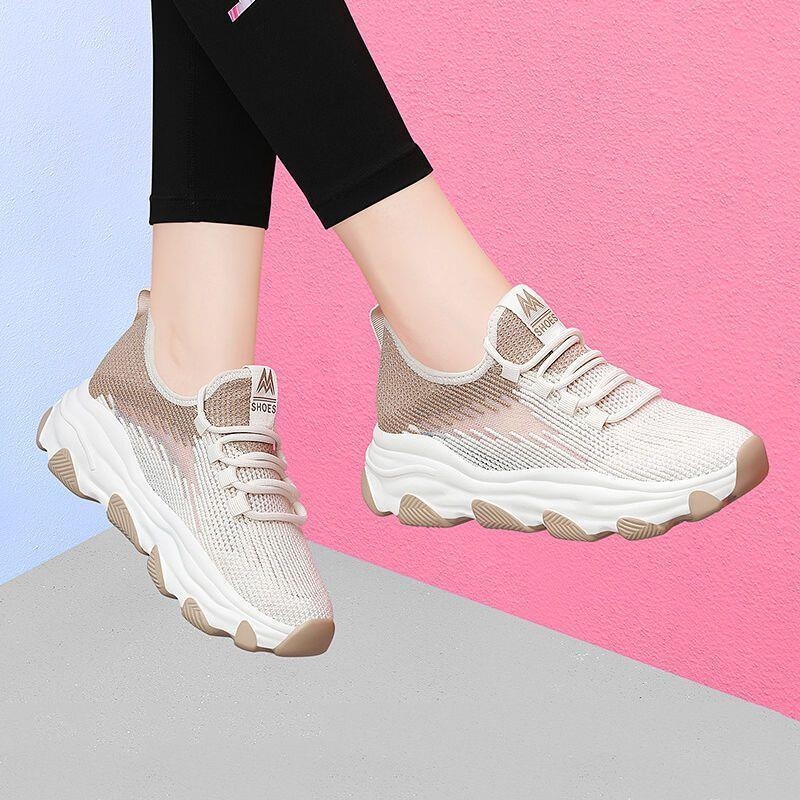 Ženske mrežaste casual balerinke za svakodnevnu upotrebu, lagane, prozračne, protuklizne, s vezicama ili slip-on