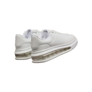 Pantofi sport casual unisex, primăvara 2025, talpă ușor înălțată cu pernă de aer – albi, ușori