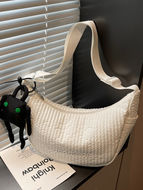 Jesen 2025 – Dumpling torba u japanskom stilu, velika kapaciteta, ženska crossbody torba, srednje veličine, platno