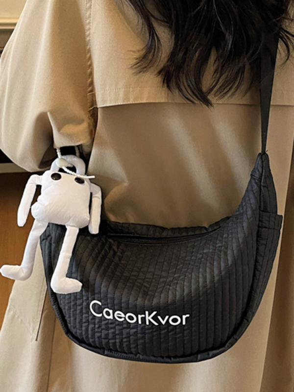 Jesen 2025 – Dumpling torba u japanskom stilu, velika kapaciteta, ženska crossbody torba, srednje veličine, platno