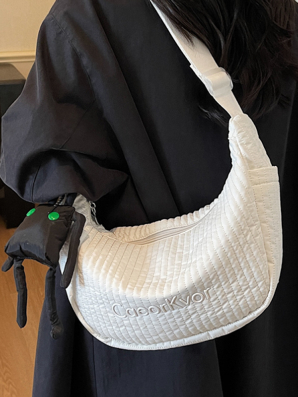 Jesen 2025 – Dumpling torba u japanskom stilu, velika kapaciteta, ženska crossbody torba, srednje veličine, platno