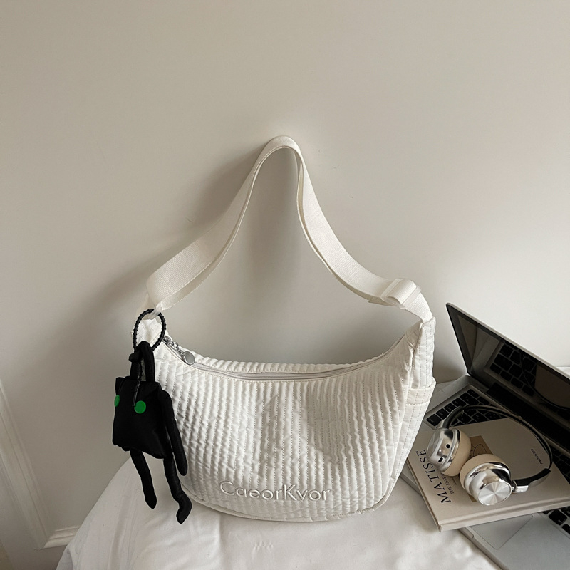 Jesen 2025 – Dumpling torba u japanskom stilu, velika kapaciteta, ženska crossbody torba, srednje veličine, platno