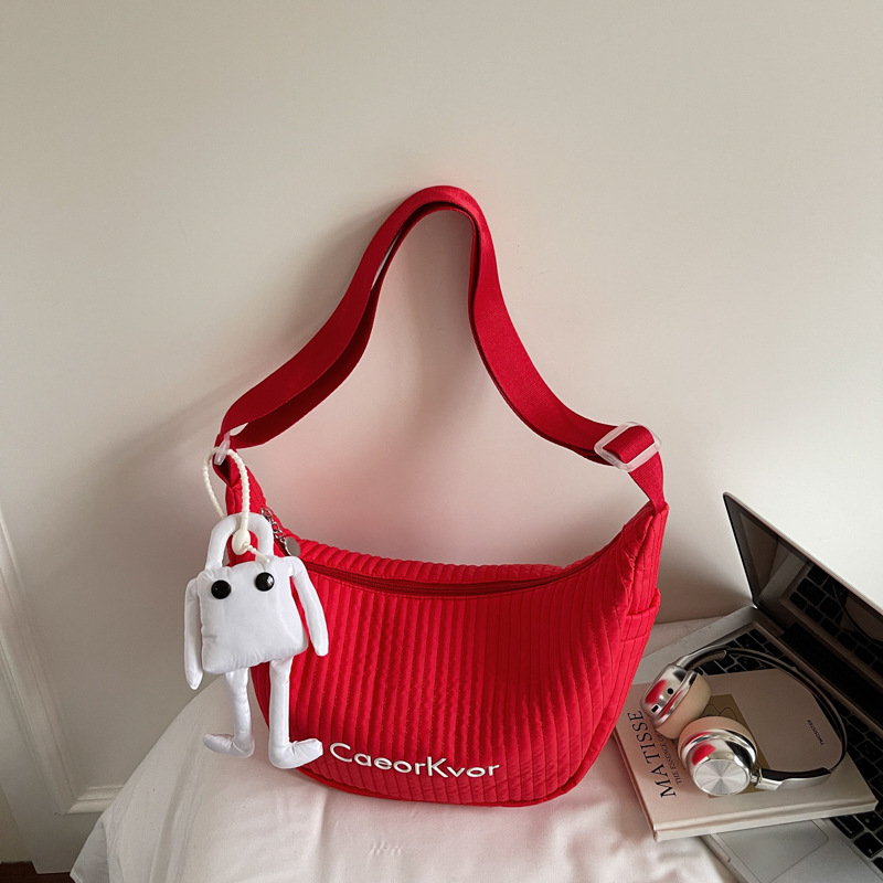 Jesen 2025 – Dumpling torba u japanskom stilu, velika kapaciteta, ženska crossbody torba, srednje veličine, platno