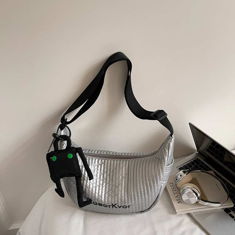 Jesen 2025 – Dumpling torba u japanskom stilu, velika kapaciteta, ženska crossbody torba, srednje veličine, platno