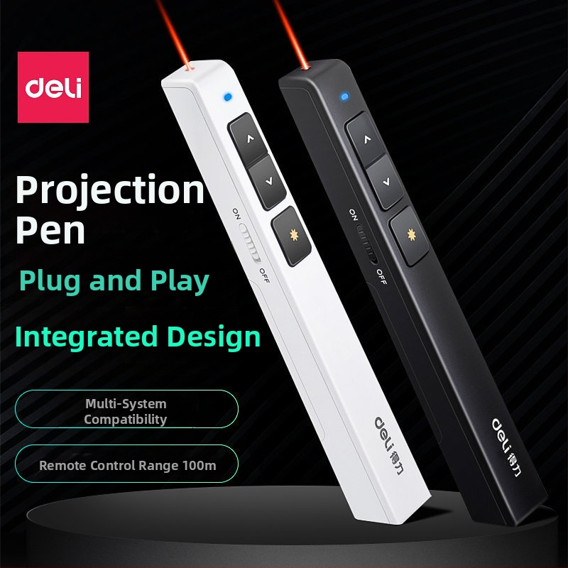 Deli 2802 pero na prechod strán, PPT diaľkové ovládanie, laserové projekčné pero, elektronický ukazovateľ pre výučbu, USB multimediálny nástroj