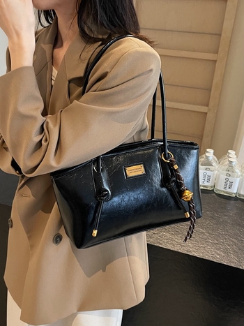 Ženska tote torba s luksuznim retro stilom, velika kapaciteta, 2024 novi model, zimski trend, torba za rame
