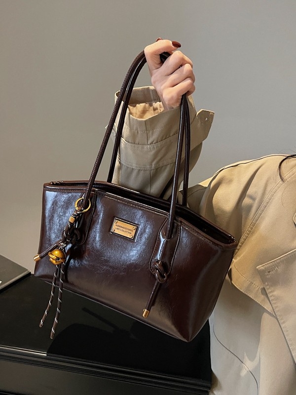 Ženska tote torba s luksuznim retro stilom, velika kapaciteta, 2024 novi model, zimski trend, torba za rame