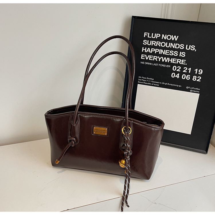 Ženska tote torba s luksuznim retro stilom, velika kapaciteta, 2024 novi model, zimski trend, torba za rame