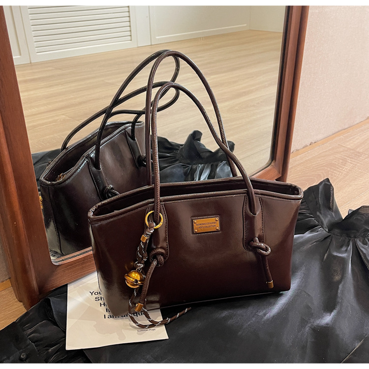 Ženska tote torba s luksuznim retro stilom, velika kapaciteta, 2024 novi model, zimski trend, torba za rame